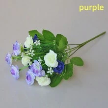 1 件 15 頭人造野草和玫瑰 Diy 花冠部件適合婚禮家居裝飾、室內、春節、工藝品