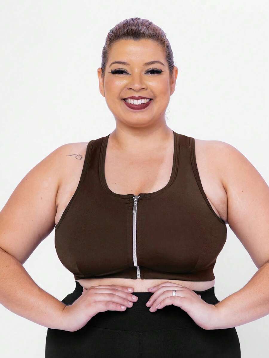 Plus Size Sports Tees & Tanks - Rỉ Nâu - Xem 1