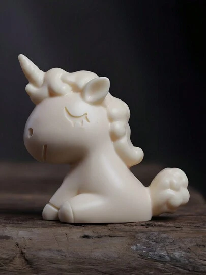 DIY 香薰蜡烛制作模具，3d 可爱独角兽石膏硅胶/环氧树脂模具，适用于摄影装饰、礼物、滴胶