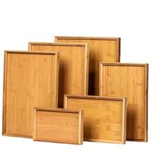 1pc Multifunctional Bamboo Tray, Can Be Used For Serving Drinks And Breakfast Multiple Uses - Apricot - View 10