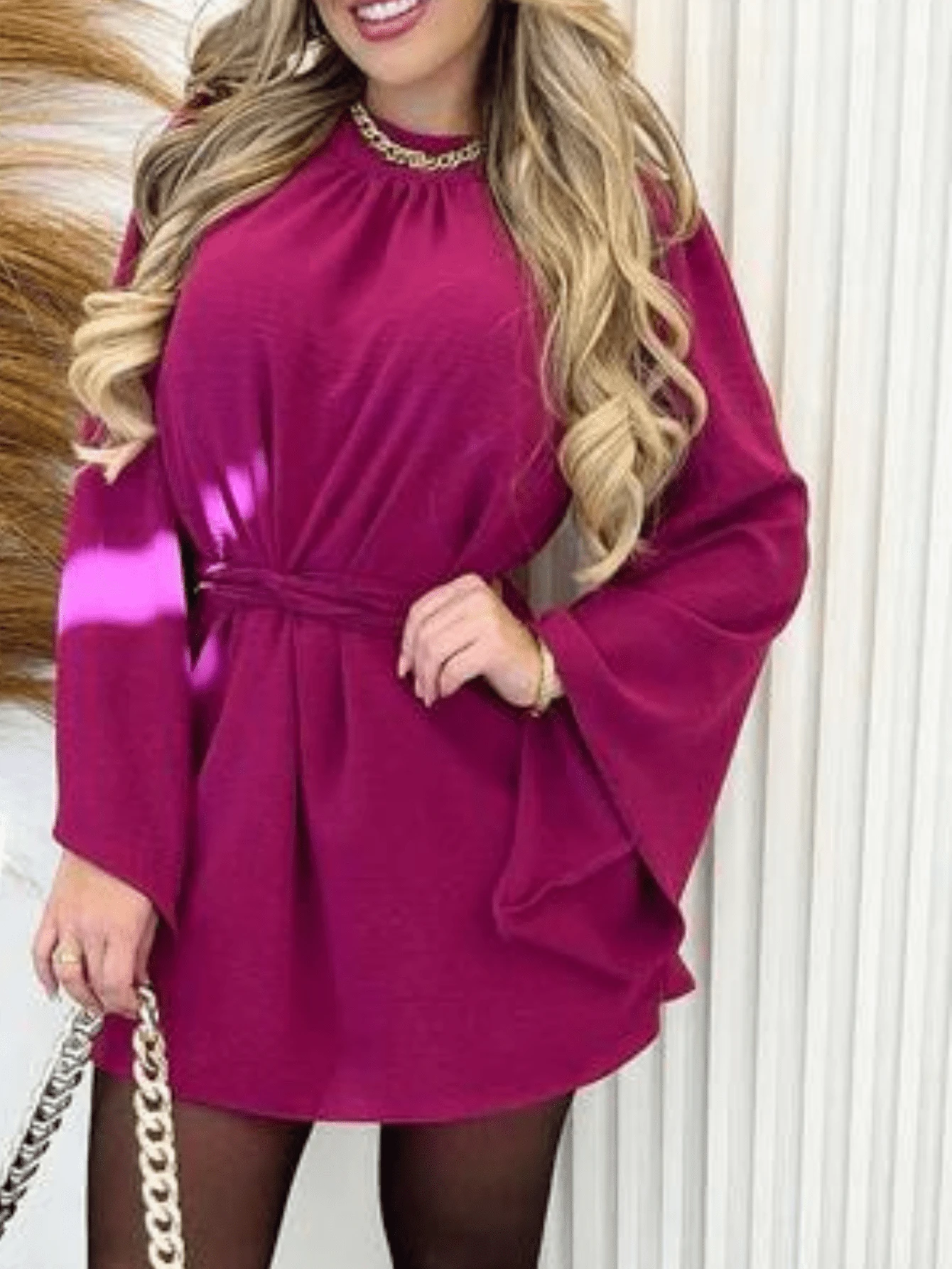 Women Dresses - Màu Hoa hồng đỏ - Xem 1