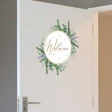 1片枝條柳條門飾貼紙,自粘可拆式pvc貼紙,適用於客廳臥室裝飾貼紙