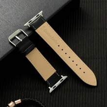 1pc Simple & Stylish Cowhide Genuine Leather Watch Band Compatible With Apple Watch Ultra/se/8/7/6/5/4/3/2/1, Fits 38/40/41/42/44/45/49mm