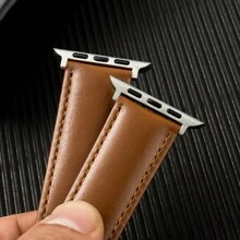 1pc Simple & Stylish Cowhide Genuine Leather Watch Band Compatible With Apple Watch Ultra/se/8/7/6/5/4/3/2/1, Fits 38/40/41/42/44/45/49mm