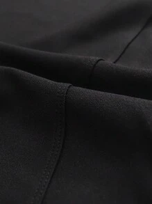 1入組舒服的女性黑色瑜珈褲帶傘狀下擺 - 黑色 - 查看 4