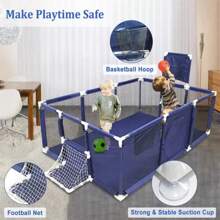 Corralito Para Bebe Corral De Gimnasio De Juegos Infantil - Azul - Ver 3