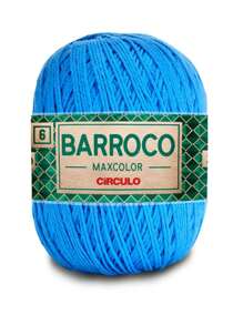 Barbante Barroco MAXCOLOR FIO 6 - 200g e 226 Metros - Cartela 1 - Azul Acqua - Visão 2