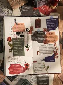 100 Stück/set Vintage Englische Poesie Scrapbooking-material Für Handgemachtes Tagebuch, Kunsthandwerk Und Collage