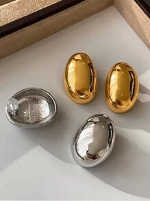 2 Pairs Of Fashionable Pimple Earrings, Women's Stainless Steel Ear Studs In Ins Style