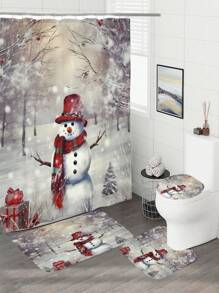 1 cây thông Noel, ông già Noel, quà tặng, tuần lộc, người tuyết, bông tuyết, họa tiết rừng thông, rèm tắm in kỹ thuật số hoặc thảm trải sàn, trang trí phòng tắm, thảm trải sàn, thảm trải sàn, thảm trải sàn ngoài trời, thảm chùi chân, trang trí mùa thu, phụ kiện phòng tắm, trang trí lối vào trường học - Màu sắc khác nhau - Xem 2