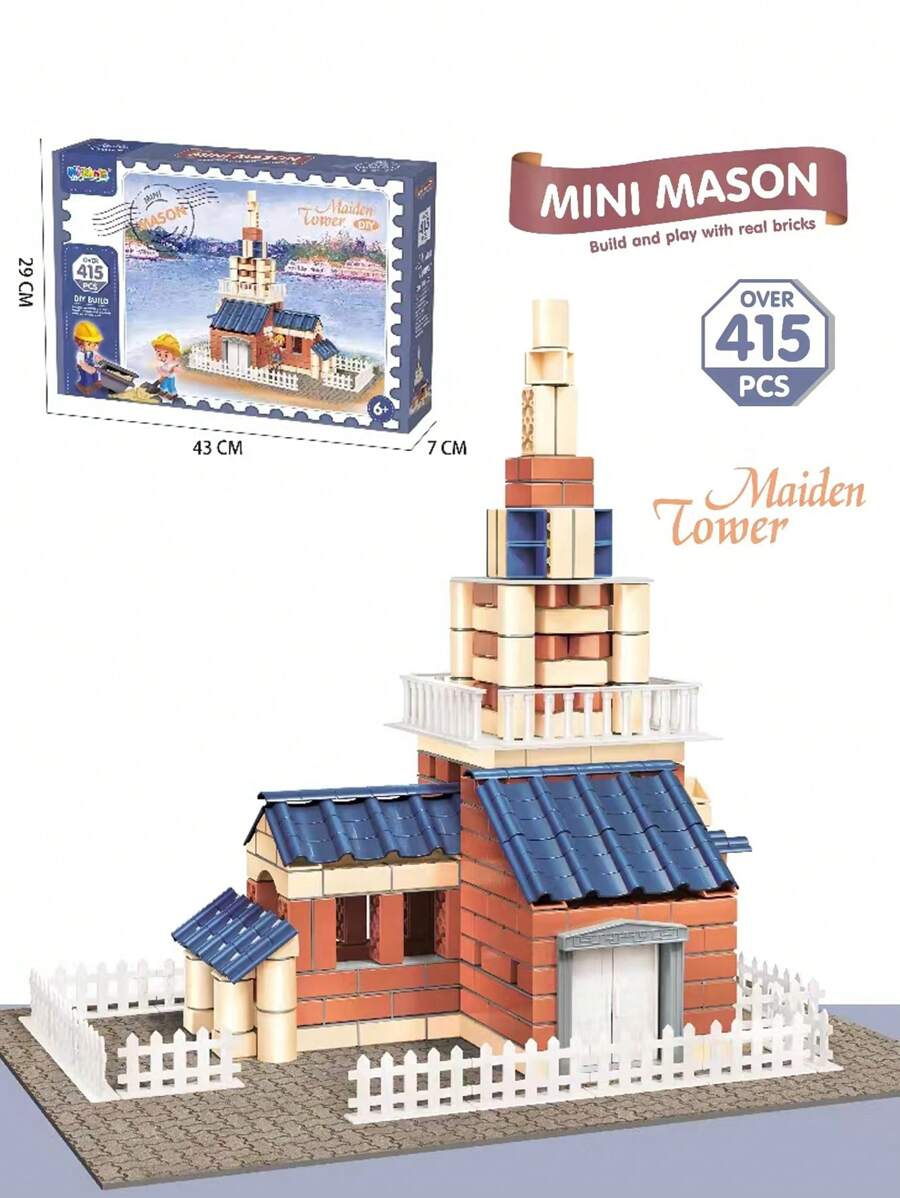 Diy Mini Building Blocks Toy Set With Small Particles, Creative Miniature Building Block House