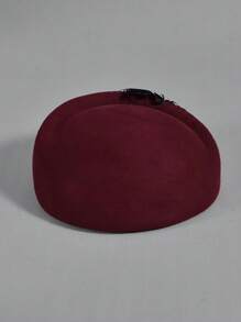 女士帽子秋冬貝雷帽百搭貝雷帽純毛帽子法式禮帽優雅禮帽保暖帽畫家帽宴會帽法式時尚禮帽新娘禮帽女士英倫風禮帽女士帽子,復古帽子,蝴蝶結帽子,生日派對頭飾,宴會禮服帽子,黑色帽子賽馬帽賽馬會禮服帽大帽子女士帽子 - 白色 - 查看 7