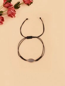 1條鋅合金美式橄欖球編織手鍊