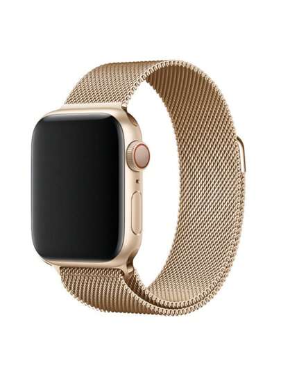 1 Pieza Unisex Correa De Acero Inoxidable Con Lazo De Milán Magnético Compatible Con Apple Watch Series 1/2/3/4/5/6/7/8/se De 45/49/38/40/41/42/44 Mm