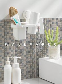 9 件/套 10x20 厘米灰色大理石瓷磚貼紙,現代質感牆面裝飾,覆蓋裂縫、划痕,可拆卸自粘 Pvc 復古簡約改造臥室、客廳、廚房 Diy 藝術貼花 - 灰色 - 查看 2