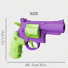 1 Pieza Pistola De Juguete De Revolver Con Balas Suaves Y Modelo De Juguete De Gallina Comiendo Zanahorias Como Regalo - Azul - Ver 2