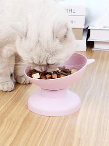 Plastic Tall Feeding Bowl Spine Protection Pet Bowl For Cats And Dogs - Pink - View 8
