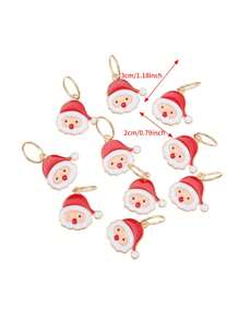 10 件聖誕主題髮飾,包括髮圈、編織髮帶、髮帶、髮夾等。