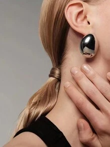 2 Pairs Of Fashionable Pimple Earrings, Women's Stainless Steel Ear Studs In Ins Style
