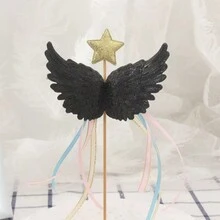 White Angel Wings Cake Topper Decorations - White - View 5