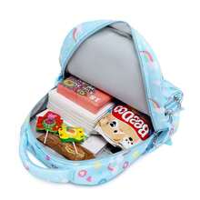 3入組男女童彩虹天氣圖案功能背包、午餐袋和筆袋組合 - 紫色 - 查看 3