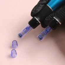 50 件/包 9/12/24/36/42/纳米蓝色真皮笔 Ultima A1/A6 替换墨盒卡口槽一次性替换部件（0.25 毫米）适用于皮肤护理、美容、护肤产品、水疗、自我护理、护肤工具、面部护理、美容师用品、按摩、面部按摩工具、面部滚轮 - 藍色 - 查看 4