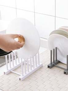 1pc Creative Bowl & Dish Organizer - White - View 1