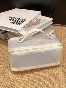 Transparent Cosmetic Travel Organizer Bag - White - View 3