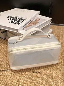 Transparent Cosmetic Travel Organizer Bag - White - View 5