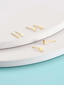 Brincos De Argola De Prata Esterlina Para Mulheres, Homens E Meninas, Conjunto De Brincos Pequenos De Disco Redondo| Pendente De Cartilagem | 4 Opções De Tamanho (2mm/3mm/4mm/5mm)