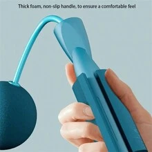 Weighted Ropeless Jump Rope For Fitness & Weight Loss With Heavy Ball, Professional Fat Burning For Adult Women Indoor Exercise - Blue - View 4