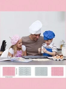 4 件裝耐高溫矽膠糖果、巧克力、果凍、橡皮糖和小熊軟糖模具