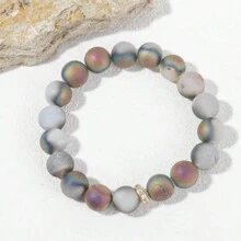 Pulsera Elástica Con Cuentas De Colores De 10 Mm - Pulsera elástica con cuentas de colores de 10 mm - Ver 4