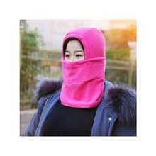 Winter Windproof Fleece Hat With Tiger Pattern, Outdoor Cycling Headgear - Burgundy - View 6