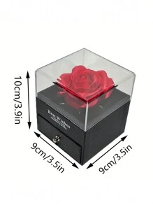 1pc Hoa hồng đỏ thật bảo quản với dây chuyền trái tim Tôi yêu bạn - Hoa hồng vĩnh cửu Quà tặng Ngày của Mẹ cho Mẹ Bà ngoại Vợ Bạn gái Sinh nhật Kỷ niệm Quà tặng lãng mạn từ - Bạc - Xem 7