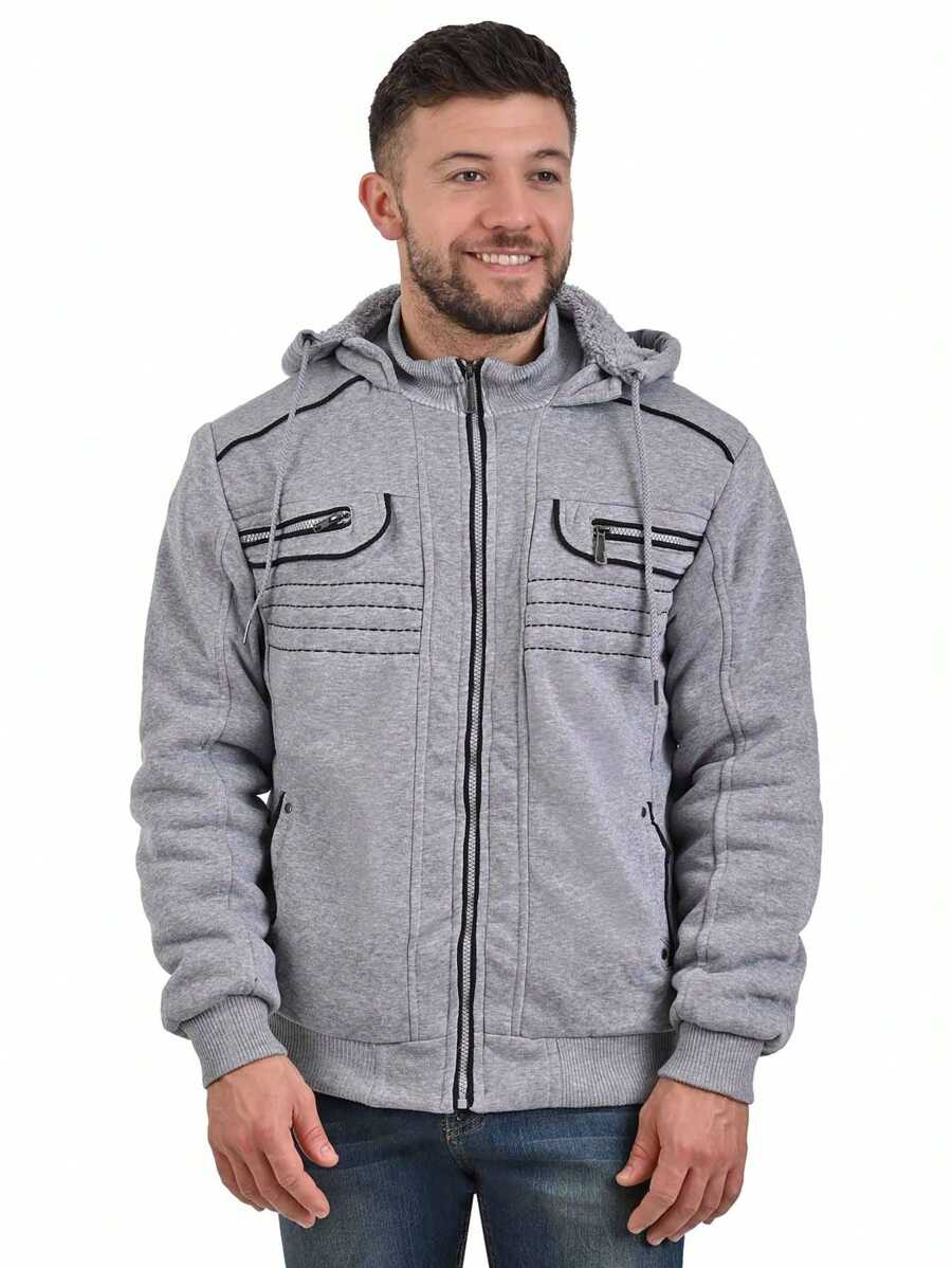 Chamarra Hombre con Capucha – Estilo Casual y Protección Ligera | Homme Nataly Sport