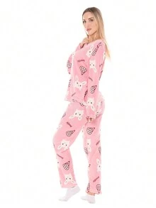 PIJAMA COMODA Y SUAVE MODA DAMA - Rosa Pálido - Ver 2