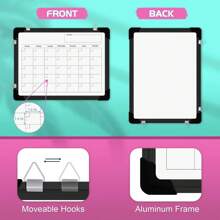Dry Erase Calendar Whiteboard For Wall, Polegas 16" X 12" Magnetic White Board Board, Small Wall Monthly Double Sided Boards Student, Home, Office