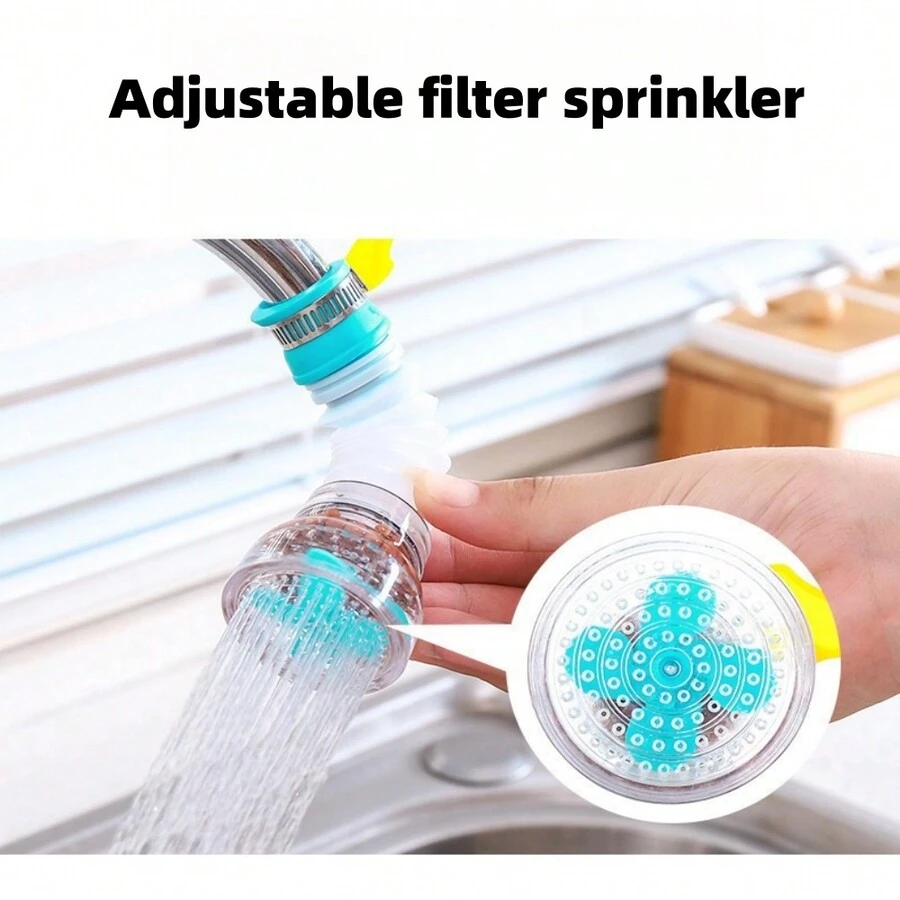 1Pc Kitchen Faucet Splash-Proof Device Adjustable Filter Sprinkler - Blue - View 1