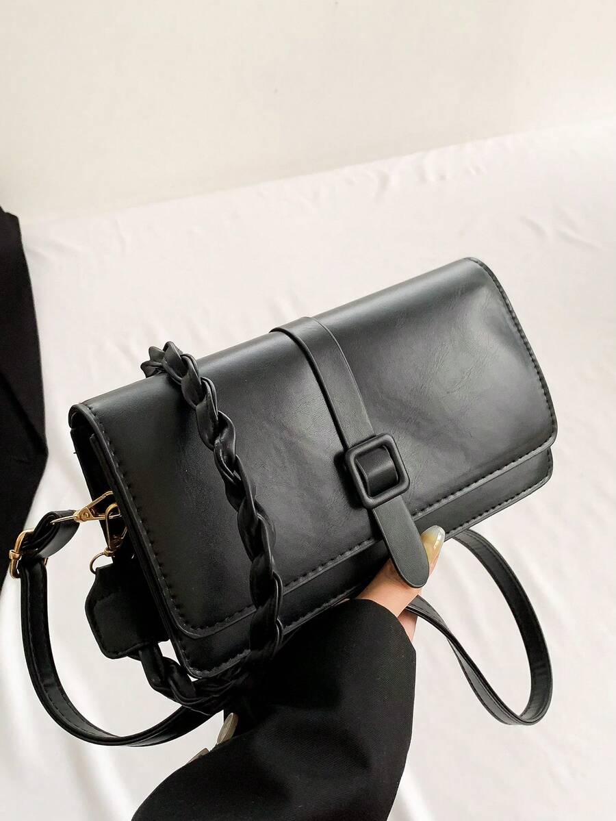 New Fashionable Texture And Style Shoulder Crossbody Bag - Black - View 1