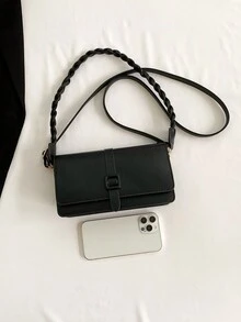 New Fashionable Texture And Style Shoulder Crossbody Bag - Black - View 4