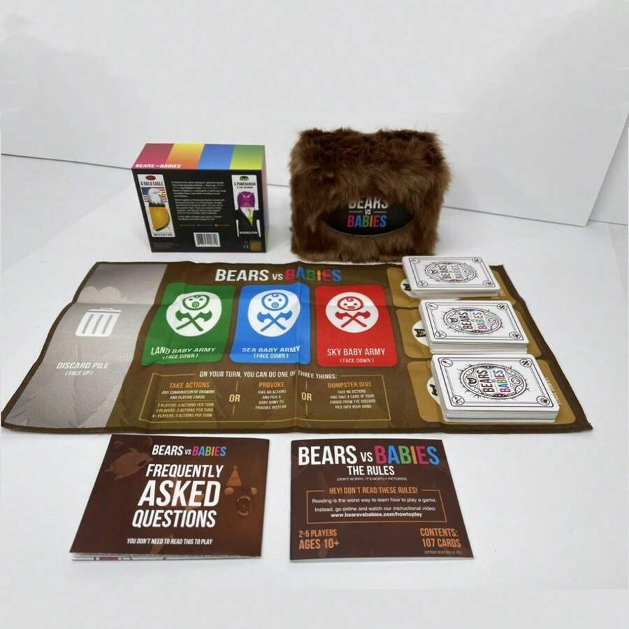 英文版棋盘游戏卡，派对卡游戏 - 鏽棕色 - 查看 1