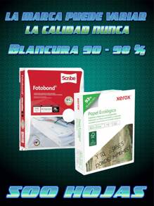 500 Hojas Blancas Para Impresion y Fotocopia - Blanco - Ver 2