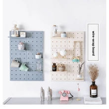1入組塑料懸掛板組織架,無需鑽孔固定,適用於浴室、廚房、客廳裝飾與頂勾配件