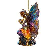 1入diy亞克力女巫或小精靈設計汽車/鑰匙/後視鏡/袋裝飾掛件禮物