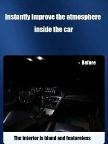 1pc Car Interior Ambient Light - Blue - View 5
