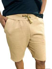 Men Shorts - 駝色 - 查看 3