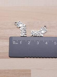 10pcs/Bag 18x13mm (0.71x0.51inch) Antique Silver Color Dog Person Paws Charms Pendant For DIY Jewelry Making - Antique silver-10pcs - View 2