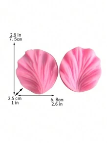 2 Piezas Molde De Silicona Con Textura De Pétalos De Flores Y 1 Pieza Base - Multicolor - Ver 2