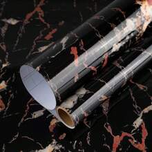 黑色大理石接觸紙乙烯基人造花崗岩壁紙即剝即貼防水光面自黏紙可拆卸牆貼膜適用於廚房中島檯面浴室臥室裝飾